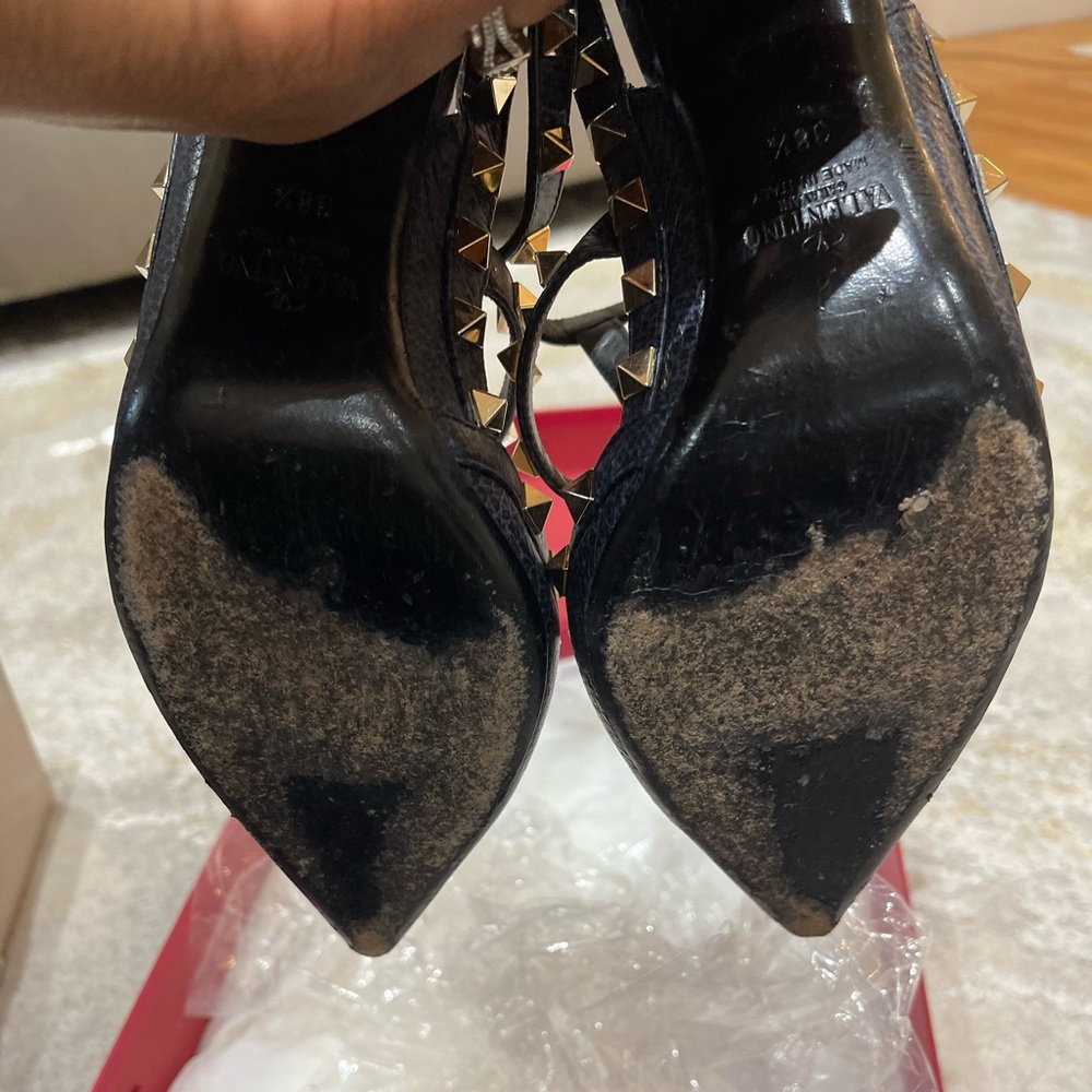 Valentino Rockstud Navy blue shoes